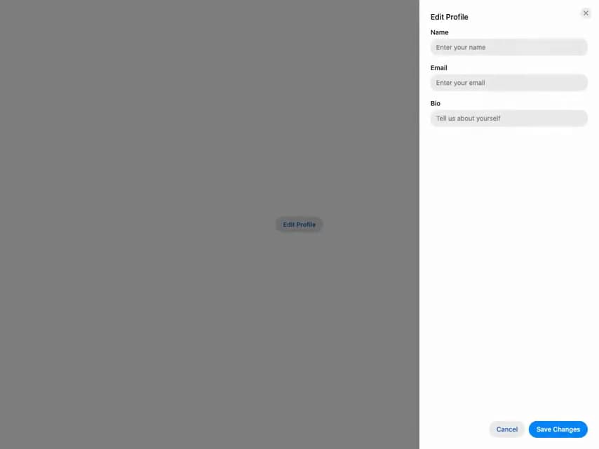 HeroUI Drawer preview