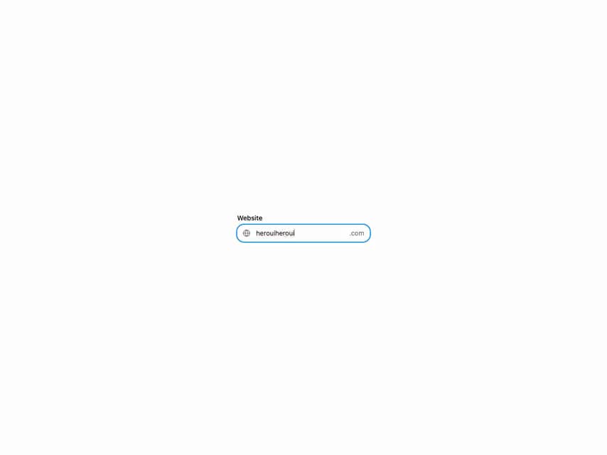 HeroUI Input Group preview