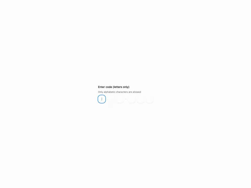 HeroUI Input OTP preview
