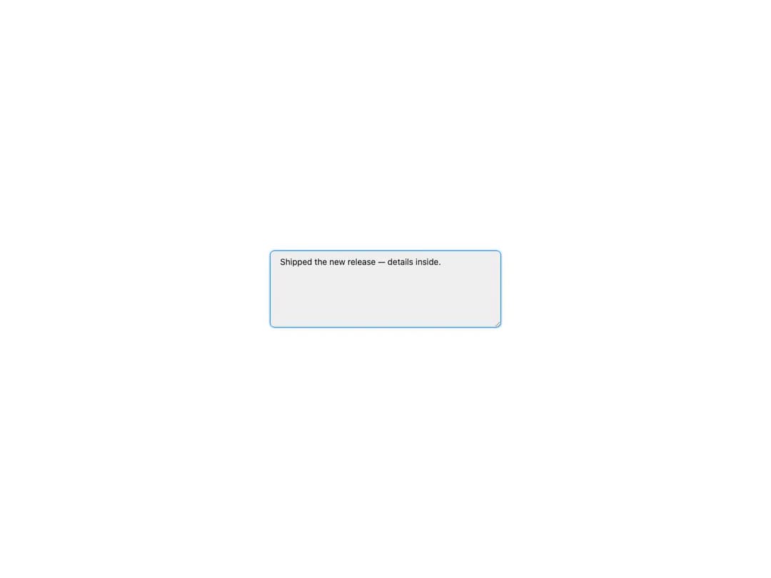 Text Area preview