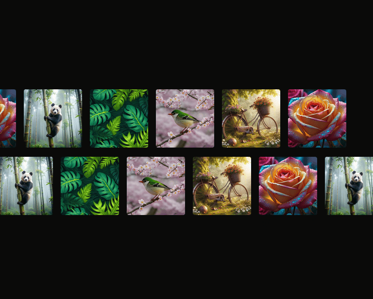 Infinite slider horizontal preview