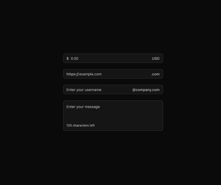 Input Group preview