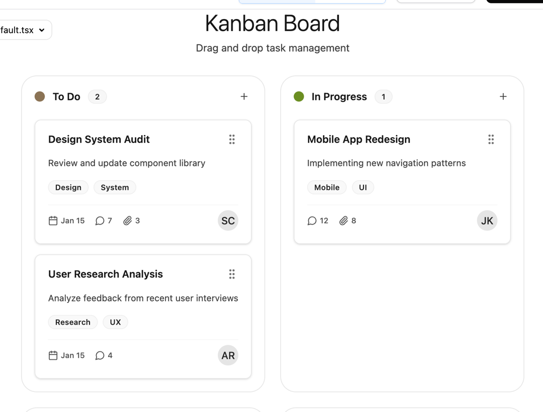 Kanban Board preview