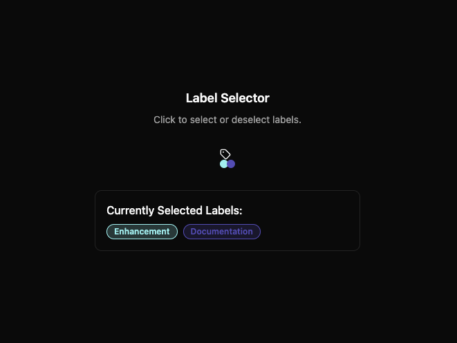 Label Selector preview