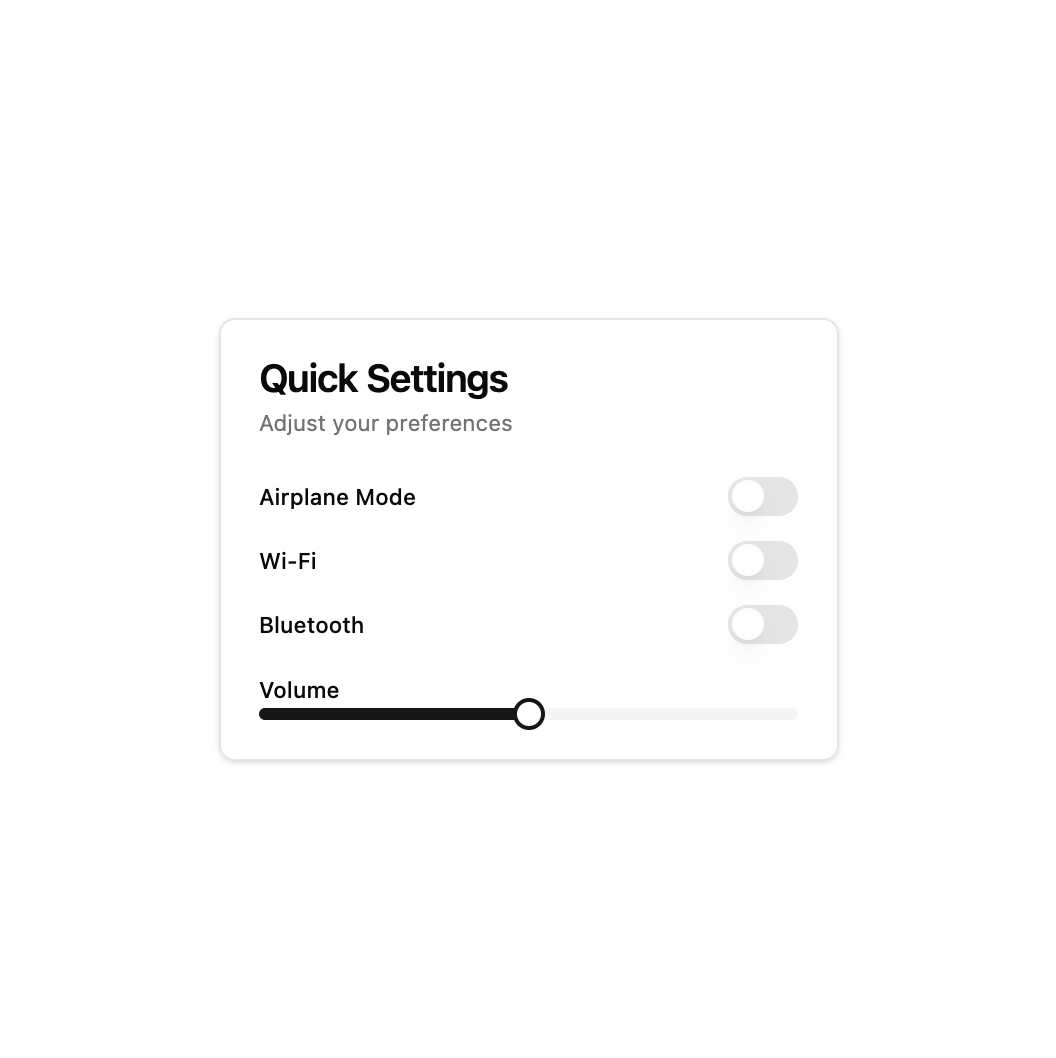 Login Card preview