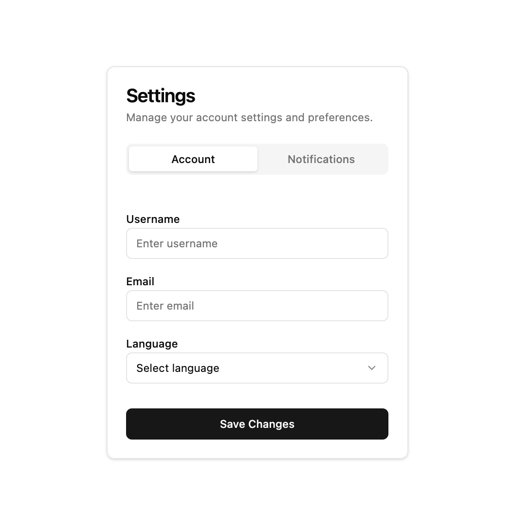 Login Card preview
