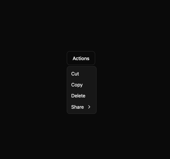 Menu preview