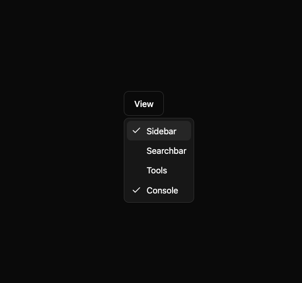Menu preview