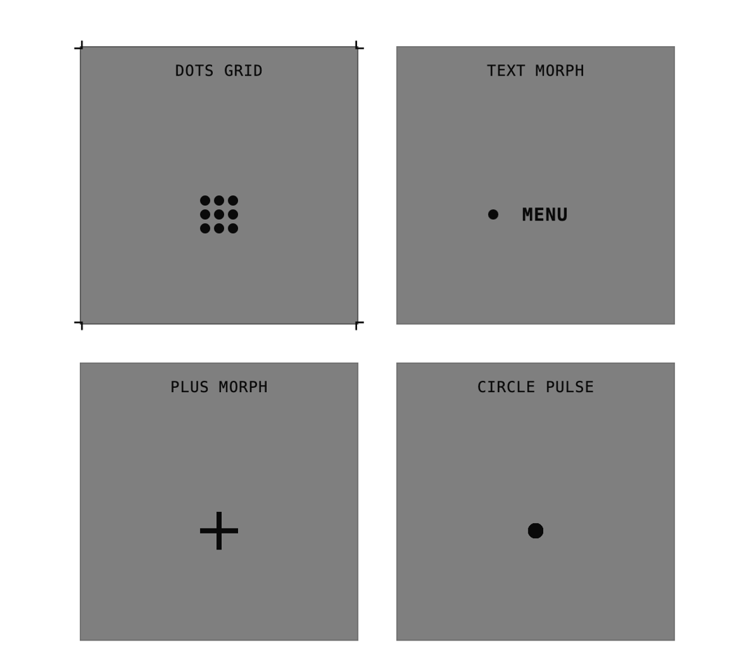 Menu Animations preview