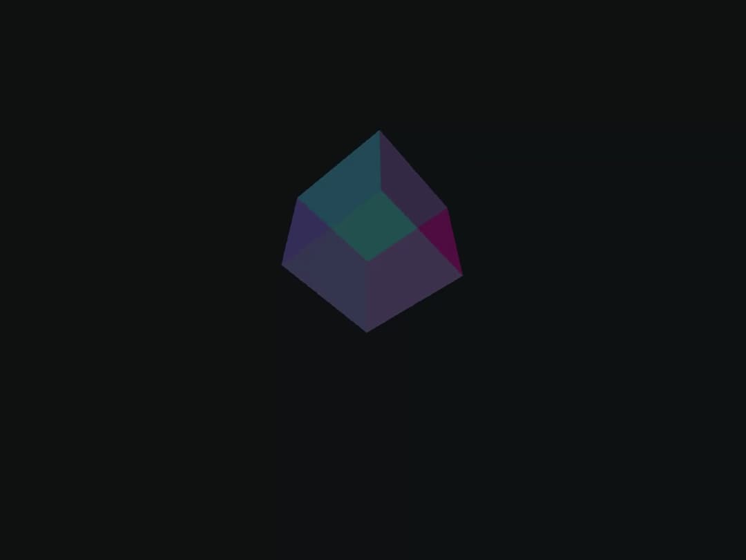 Spinning 3D cube preview