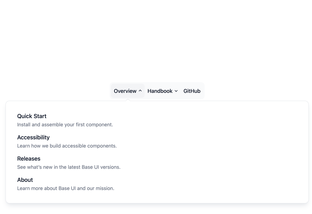Navigation Menu preview