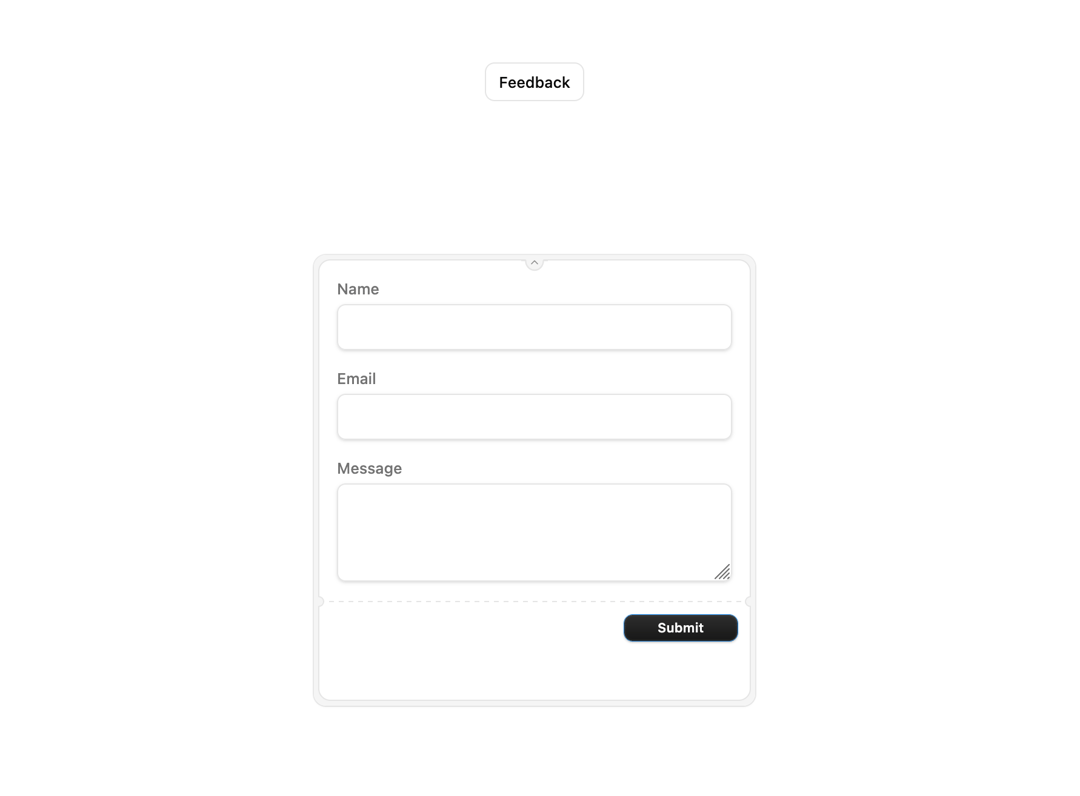 Popover Form preview