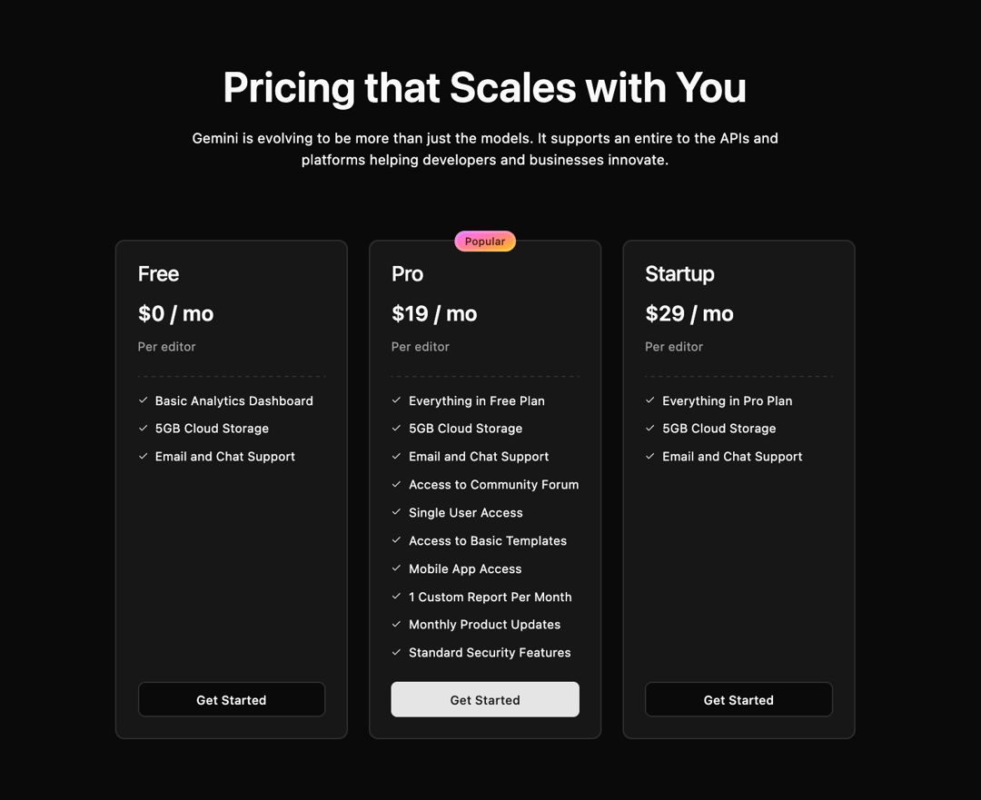 Pricing Base preview