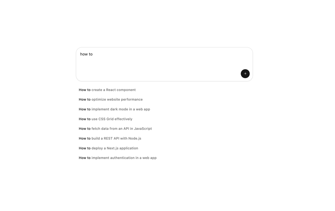 Promt Input with Actions preview