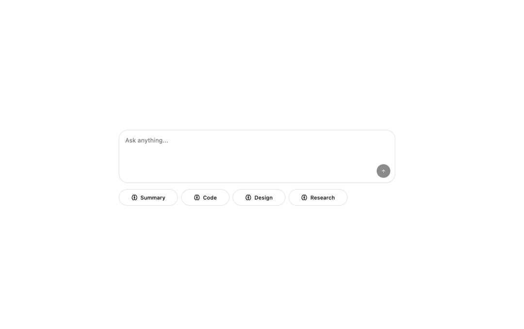 Promt Input with Actions preview