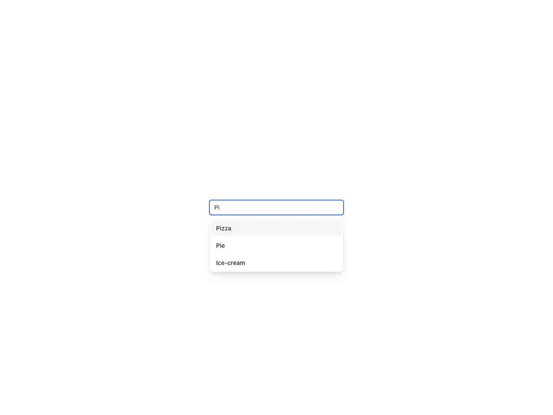 Reshaped Autocomplete preview