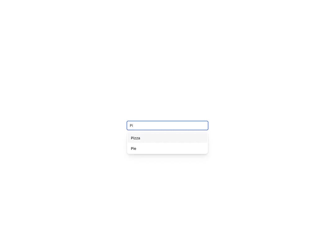 Reshaped Autocomplete preview