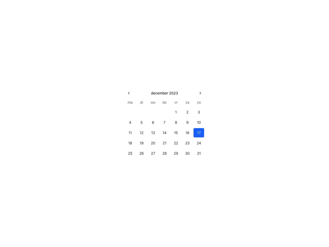 Reshaped Calendar preview