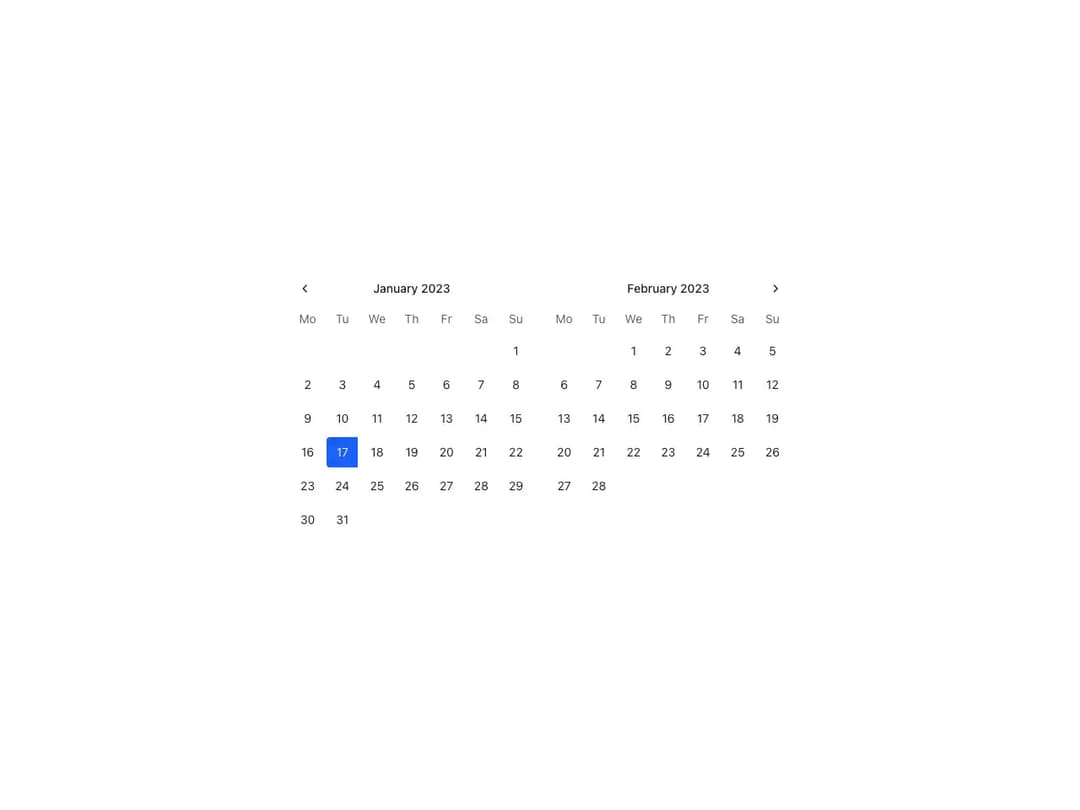 Reshaped Calendar preview