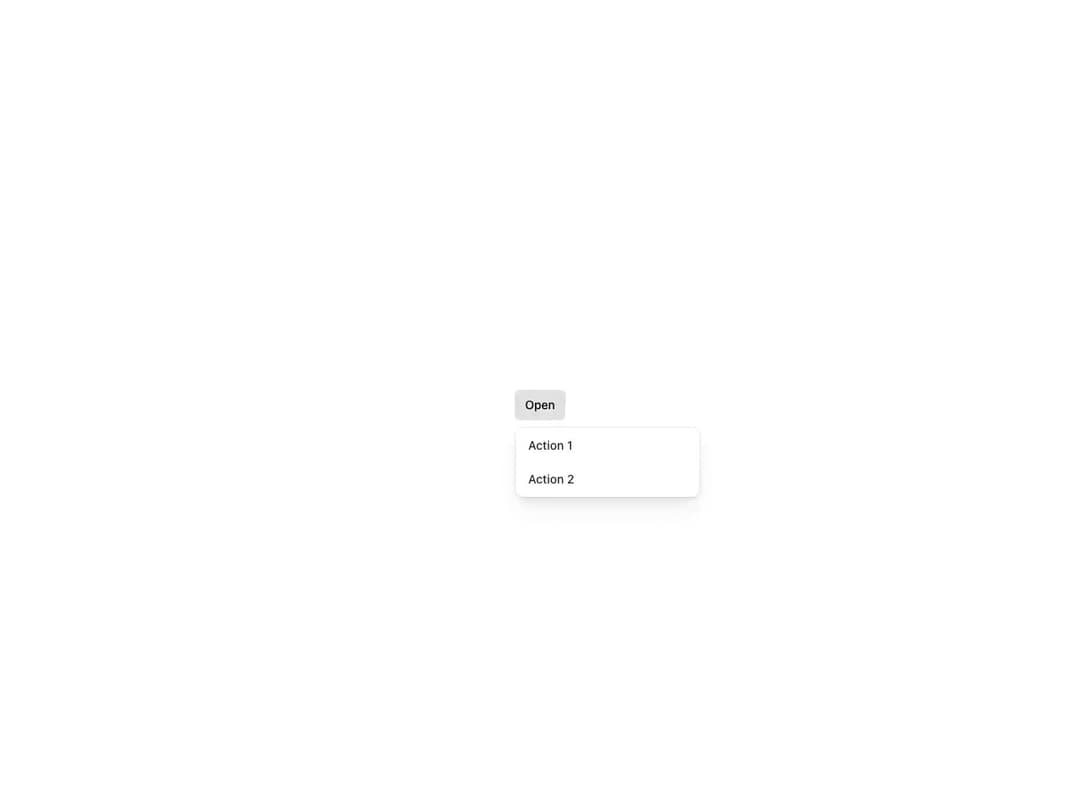 Reshaped Dropdown menu preview