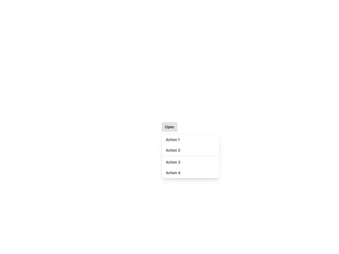 Reshaped Dropdown menu preview