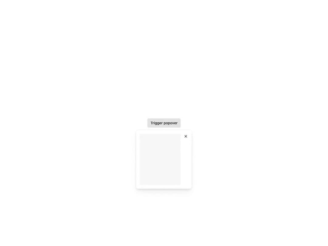 Reshaped Popover preview