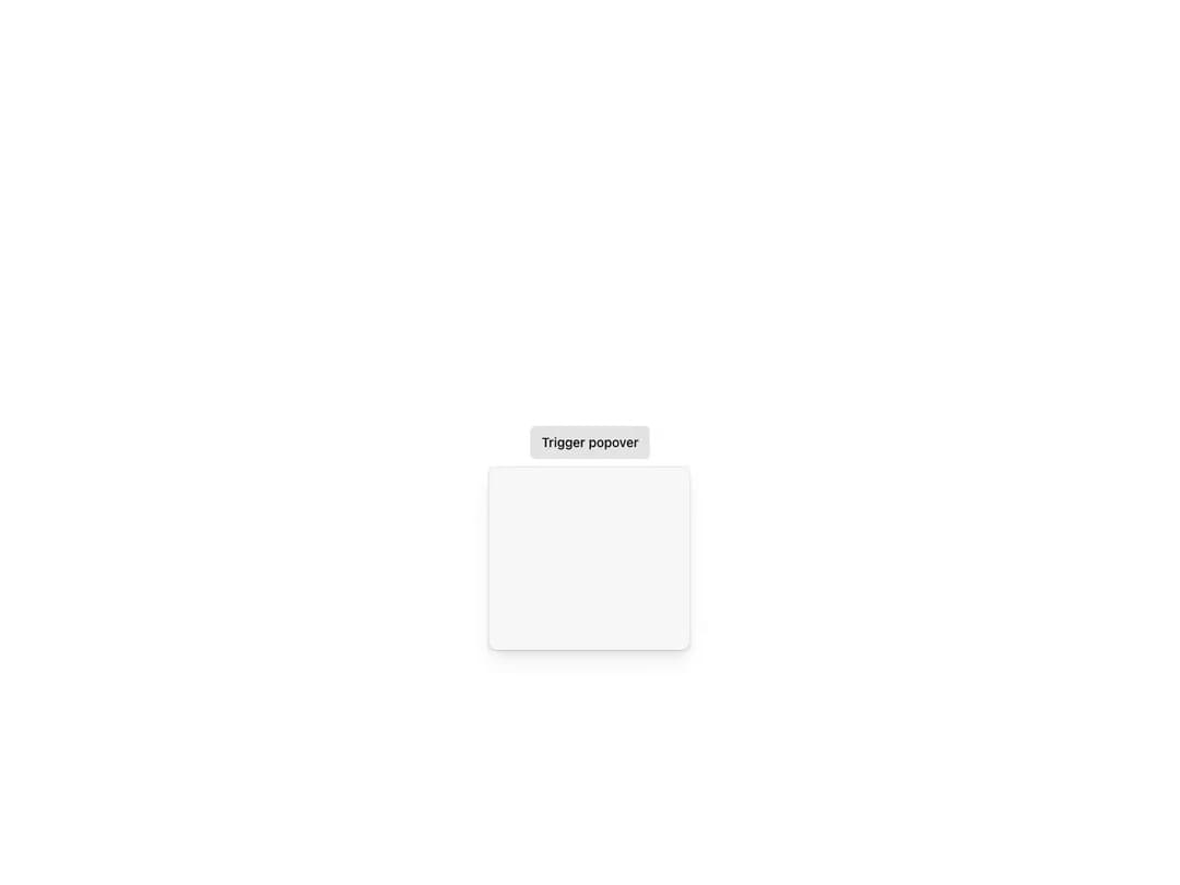 Reshaped Popover preview