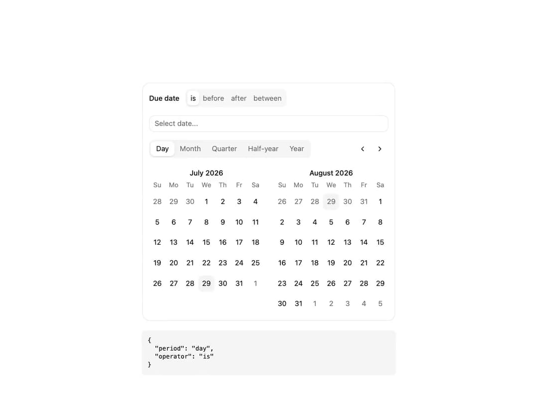 ReUI Date Selector preview