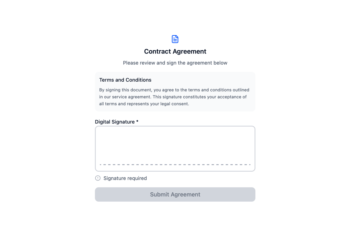 Signature Pad preview