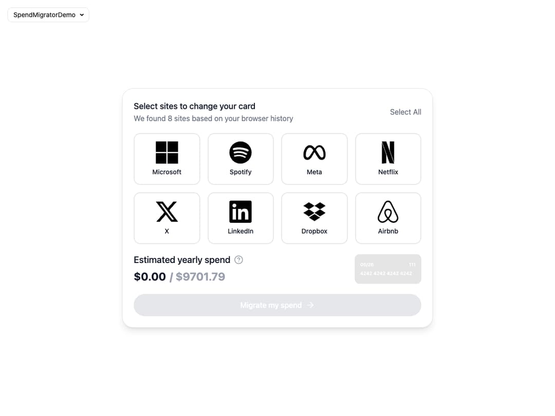 Spend Migrator preview