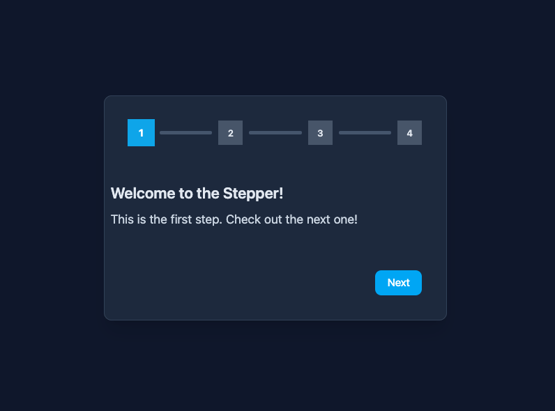 Stepper preview