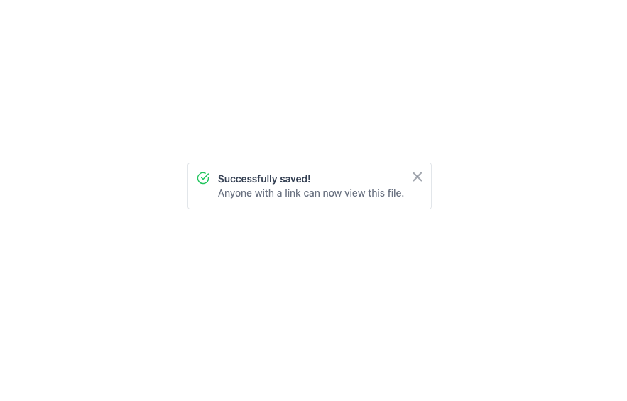 Success Toast Notification preview