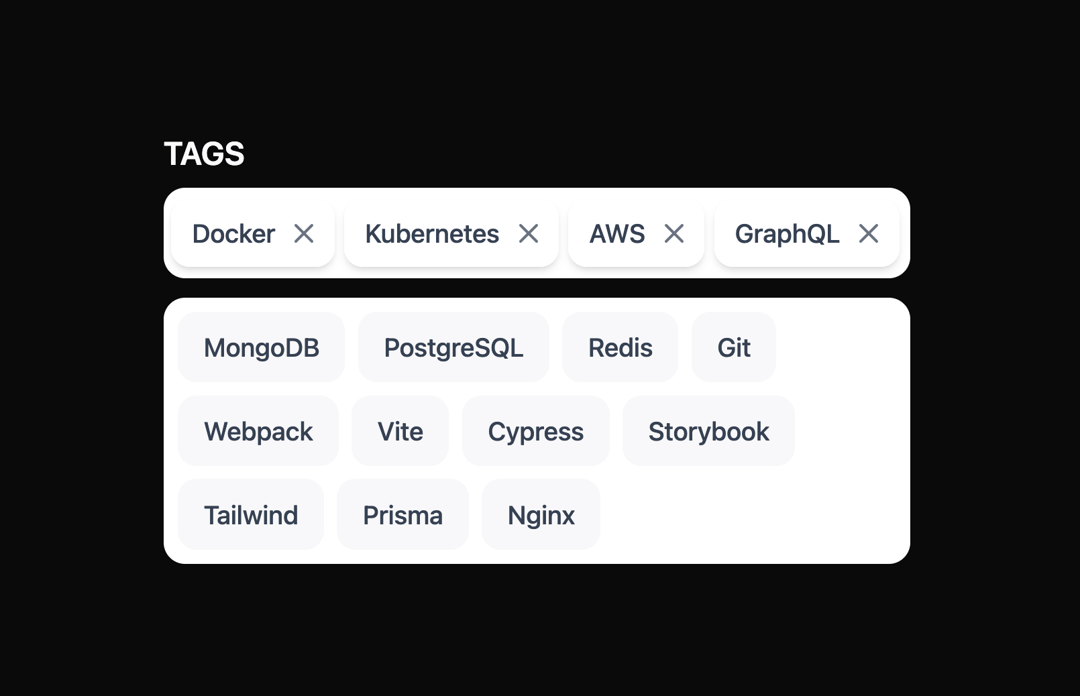 Tag Input preview
