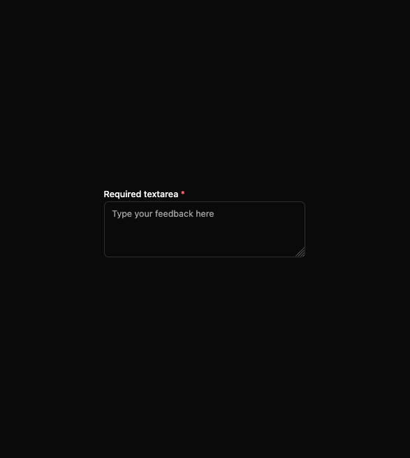 Text Area  preview