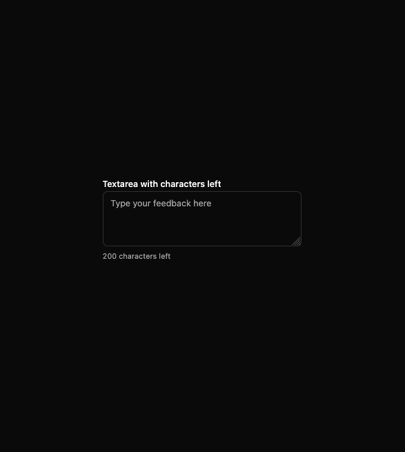 Text Area preview
