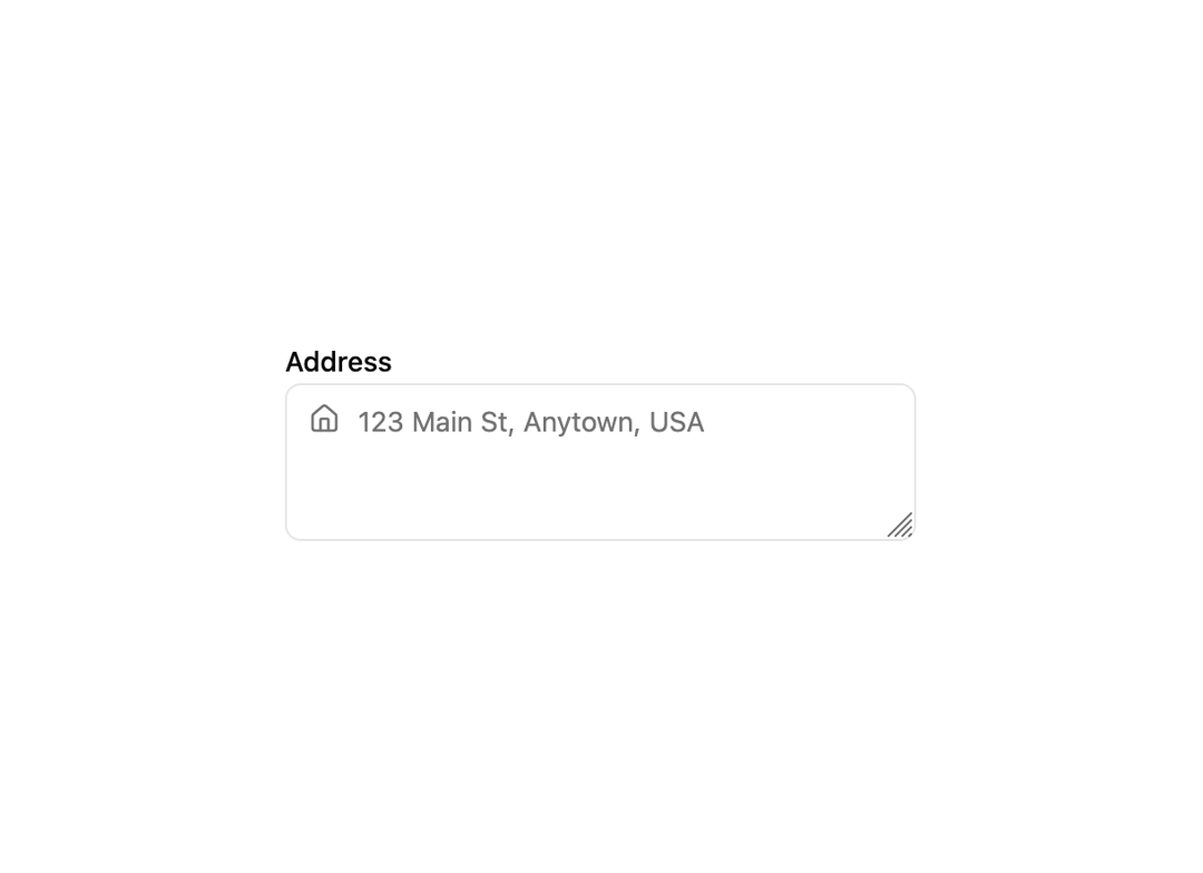 Textarea with icon preview