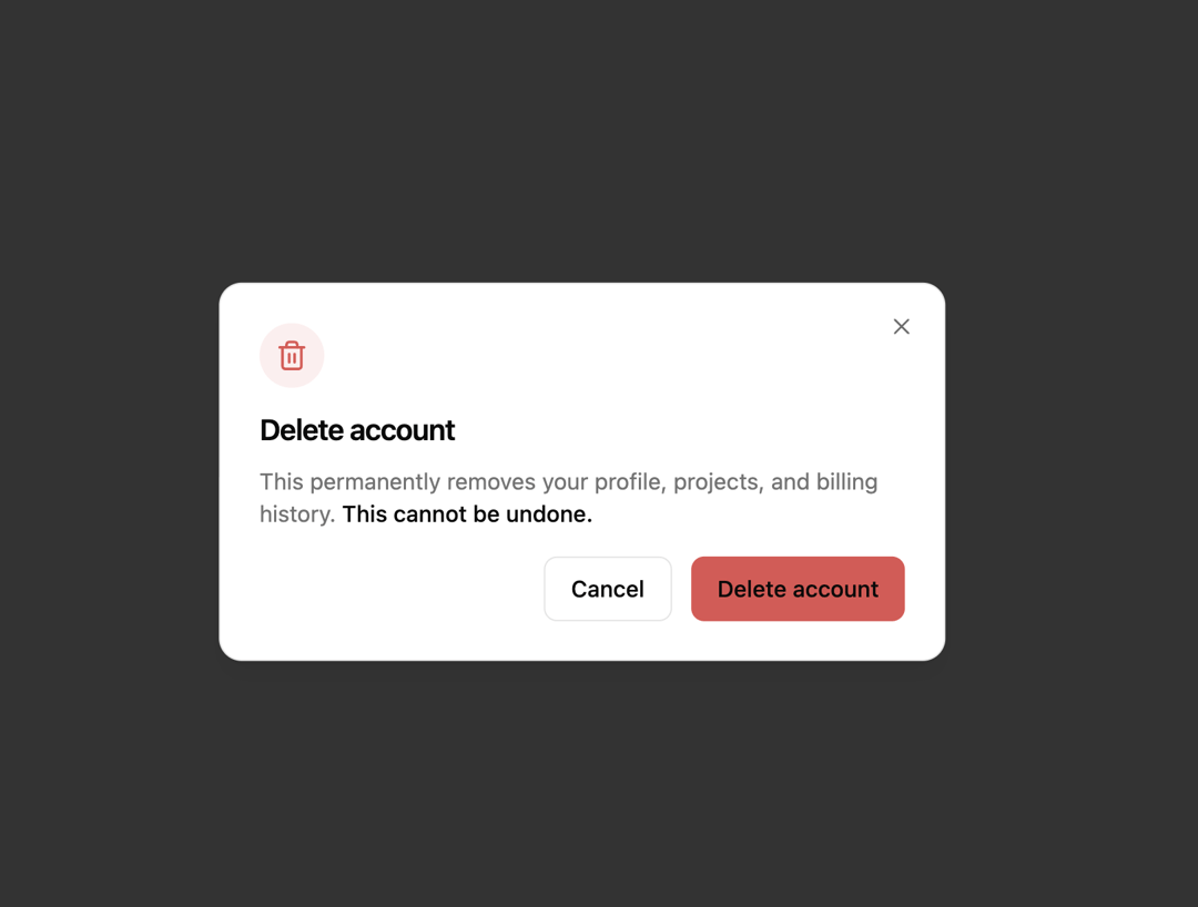 The Dialog preview