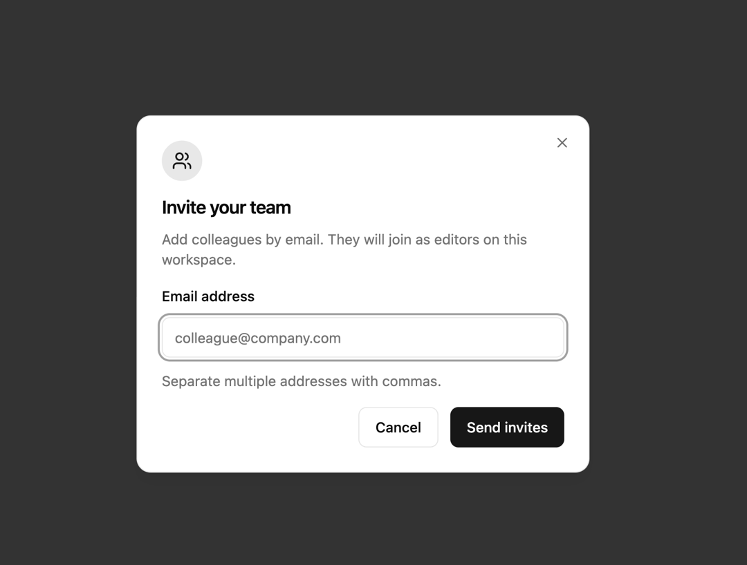 The Dialog  preview