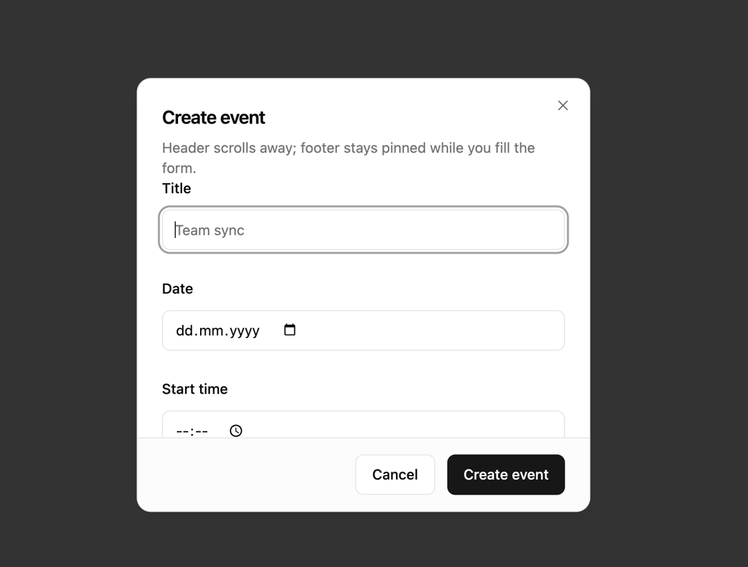 The Dialog  preview