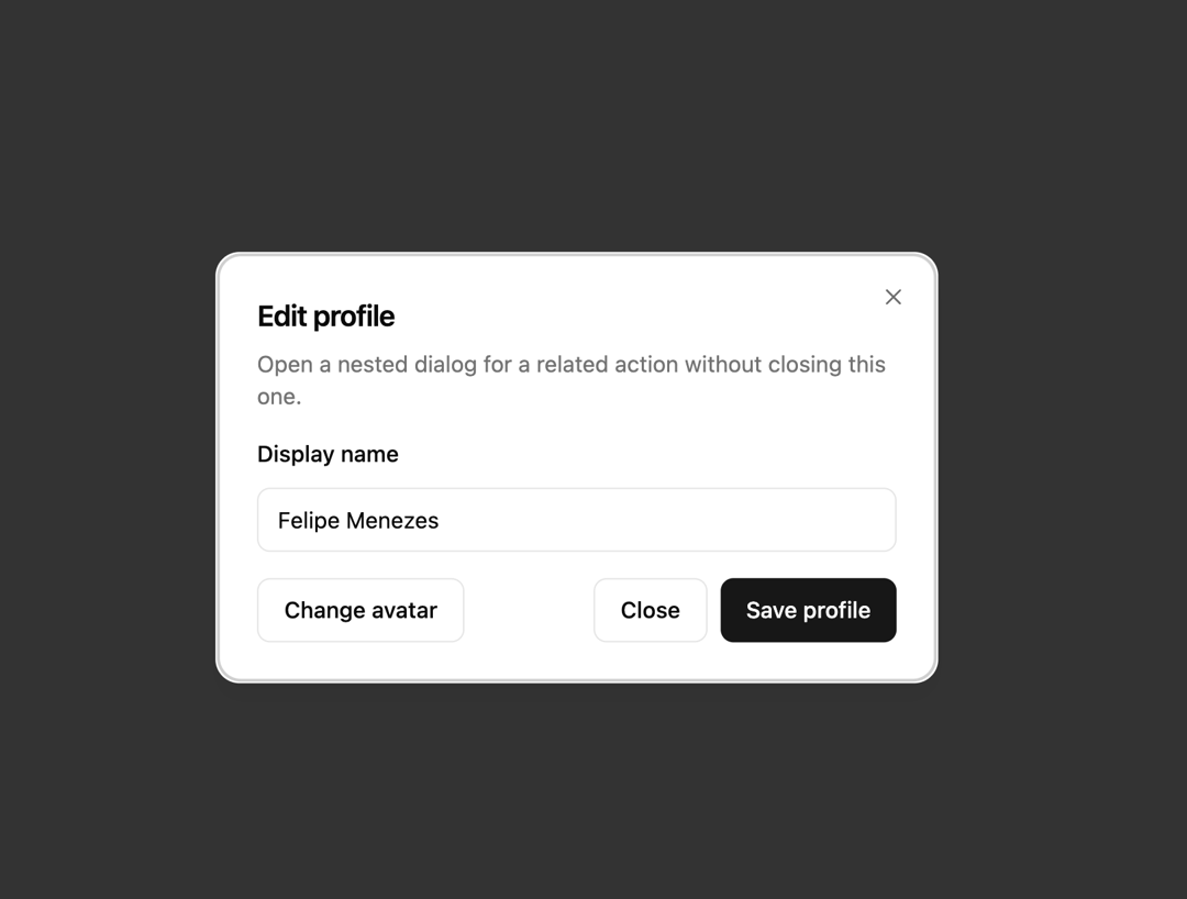 The Dialog  preview