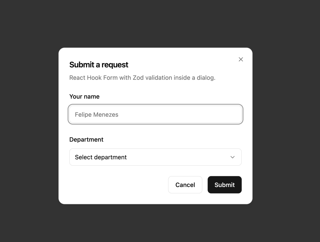 The Dialog preview
