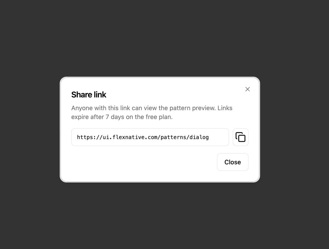 The Dialog preview