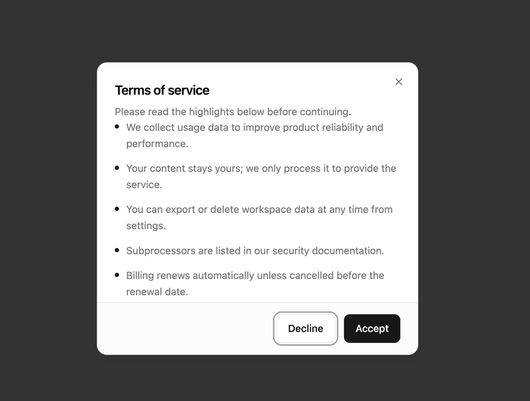 The Dialog preview