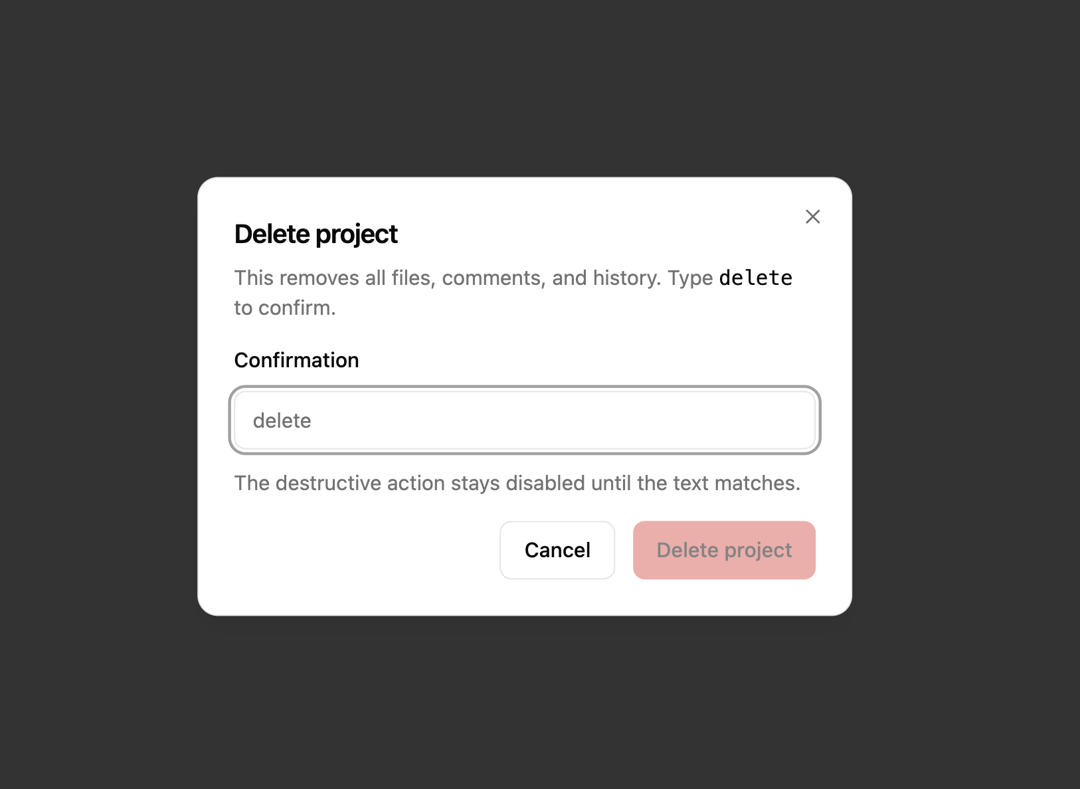 The Dialog preview