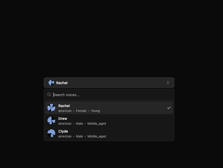 Voice Picker preview