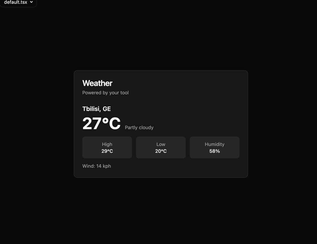Weather Card preview