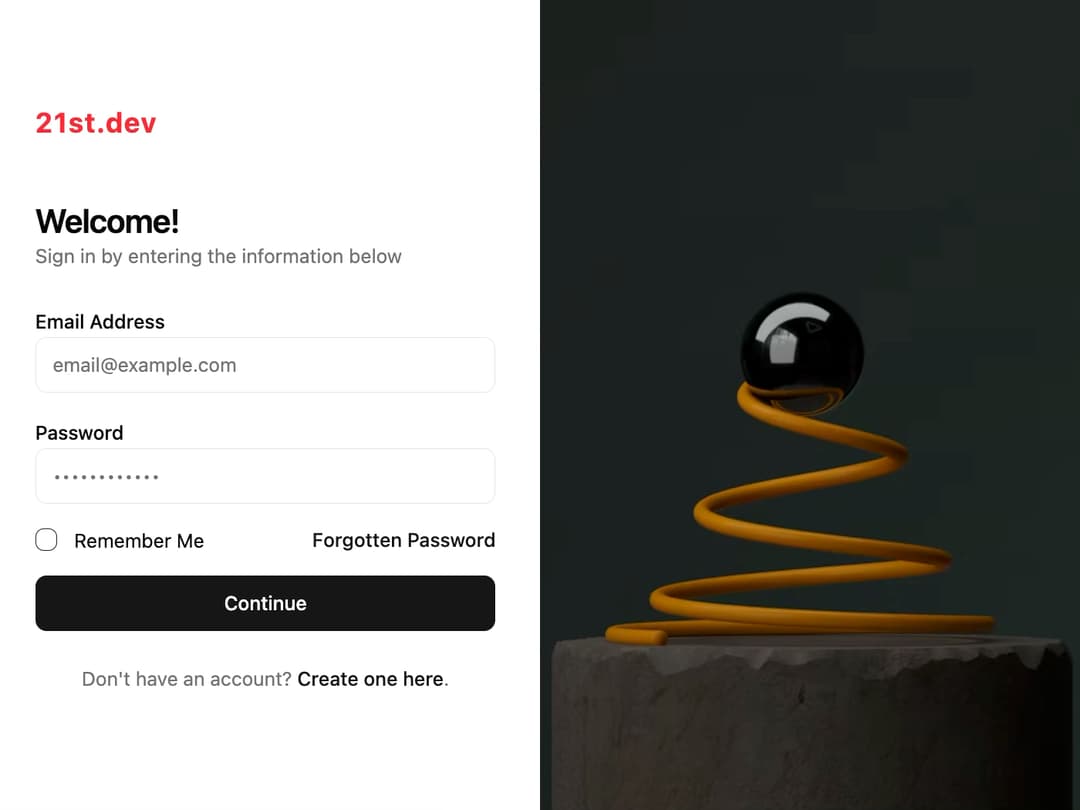 Login preview