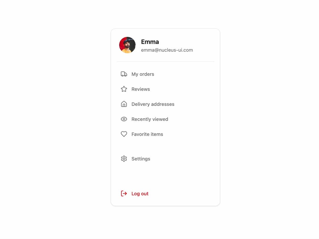 Menu preview