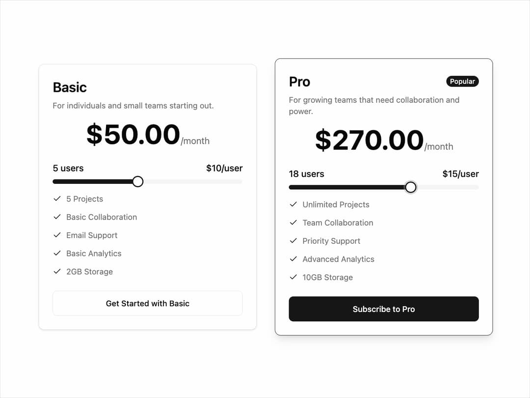 Pricing preview