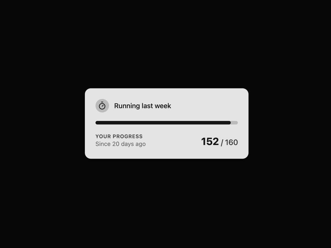 Progress Card preview